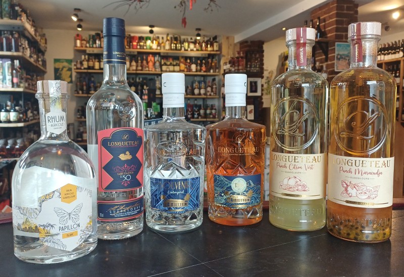 Rhum Longueteau, ambré, blanc, hors d'âge, vieux, infusé chez un caviste à Luneray